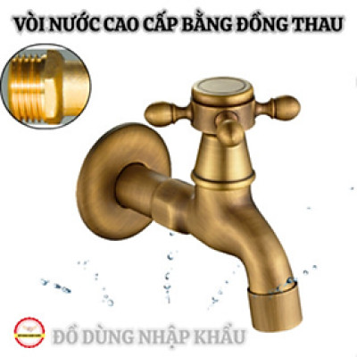 Vòi nước cao cấp cổ điểncchất liệu đồng thau đúc nguyên khối phong cách sang trọng