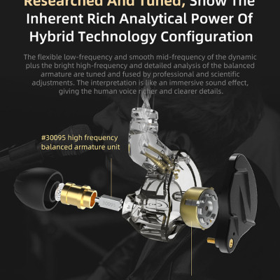 Tai nghe KZ ZSN Pro X - Bản nâng cấp tốt hơn, đẹp hơn có micro - Hàng chính hãng