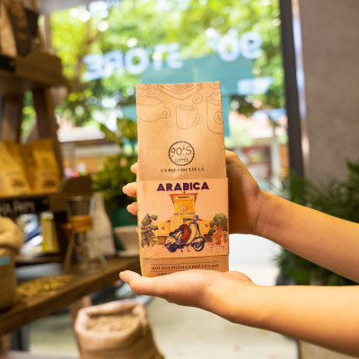 Cà Phê Hạt Arabica Rang Mộc Nguyên Chất - 90S Coffee Vietnam - 100% Cà Phê Sạch Cao Cấp