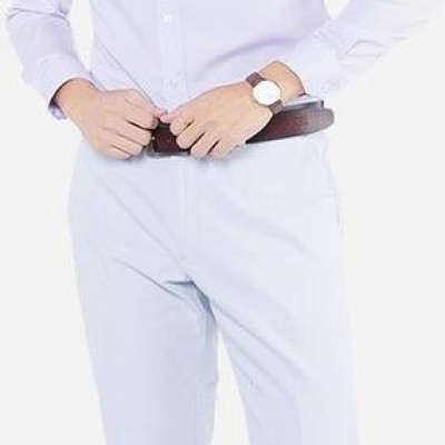 Áo sơ mi nam dài tay ALIGRO cổ bẻ dáng ôm body 100% chất liệu cotton tím nhạt ALGS150