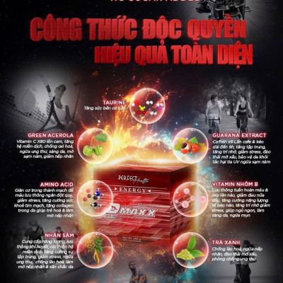 DMAXX thức uống bổ sung vitamin năng lượng không đường DAMODE 41 gói màu đỏ mỗi gói 2,2gr
