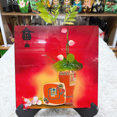 Tranh Sơn Mài Tĩnh vật Cao Cấp 30X30 cm