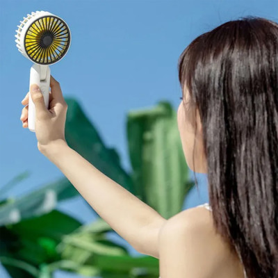 Quạt cầm tay Pisen Meatball Handheld Fan (Trắng) 1200mA/4.4Wh F828 - Hàng Chính Hãng