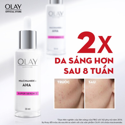 Tinh Chất Olay Luminous Niacinamide + AHA Super Serum 30ml