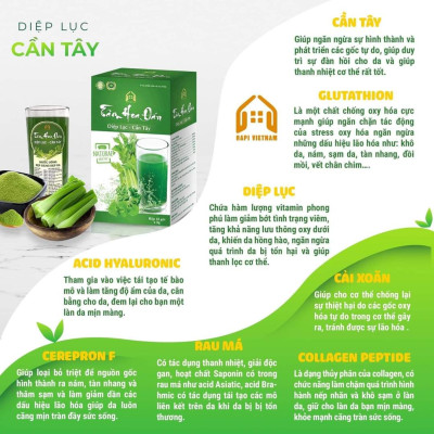 Tâm Hoa Đán - Diệp lục cần tây Collagen