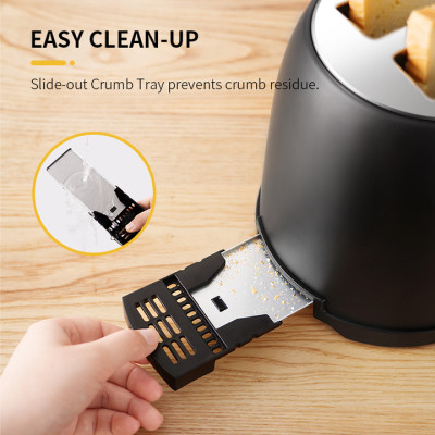 Máy nướng bánh mì Shardor TS515B-ELF Công suất 800W - Chất liệu Thép không gỉ - Hàng chính hãng