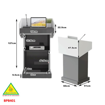 Bục phát biểu gỗ MDF, bục phát biểu BPB401 - NỘI THẤT LẮP RÁP VIENDONGADV