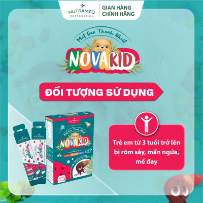 Gói uống Novakid hỗ trợ tiêu độc, mát gan thanh nhiệt cho trẻ em (10 gói) - Nutramed
