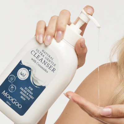 Ultra Gentle Cleanser with Ceramides Mogoo - Sữa tắm Moogoo 2 trong 1 siêu dịu nhẹ dành nhạy cảm và cơ thể chống mụn lưng - 500ml