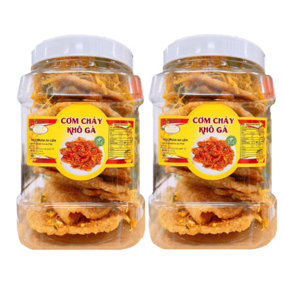 CƠM CHÁY LẮC KHÔ GÀ TÂN LỘC PHÁT COMBO 1KG - MỖI HŨ 500G