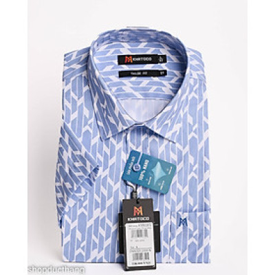 Áo sơ mi Khatoco tay ngắn lai ngang