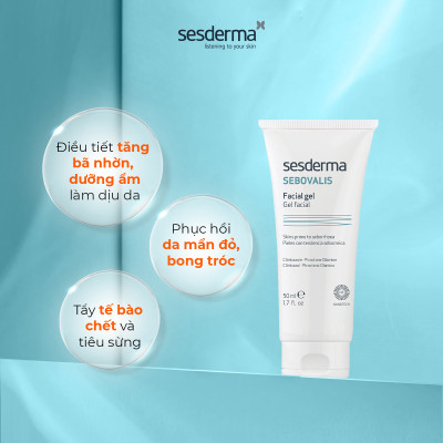 Gel dưỡng phục hồi Sesderma Sebovalis Facial cho da dầu 50ml