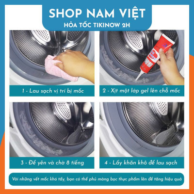 Gel Tẩy Nấm Mốc Ron Cửa Tủ Lạnh, Ron Nhà Tắm, Bồn Rửa Chén