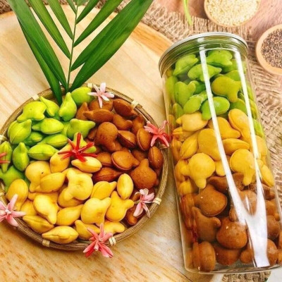 BÁNH GẤU NHÂN KEM MIX 3 VỊ TÂN LỘC PHÁT COMBO 1KG - MỖI HŨ 500G