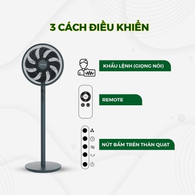 Quạt Thông Minh DREAMER DHA-SSF136, Điều Khiển Trực Tiếp Bằng Giọng Nói, DC Inverter, Xuất xứ Thái Lan, BH 36 tháng