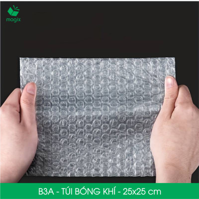 B3A - 25x25 cm - 100 Túi bóng khí chống sốc đóng hàng - Túi gói hàng, bọc chống sốc, xốp chống sốc