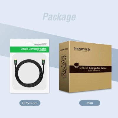 Ugreen UG40464HD101TK 5M màu Đen Cáp tín hiệu HDMI chuẩn 1.4 hỗ trợ phân giải 4K * 2K - HÀNG CHÍNH HÃNG
