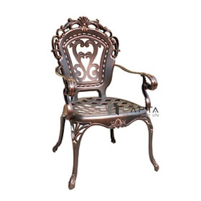 Ghế cafe ngồi ngoài trời màu đồng CC2009-A Nội thất Capta Ghế sân vườn nhôm đúc màu đồng có tay tựa Outdoor chair 