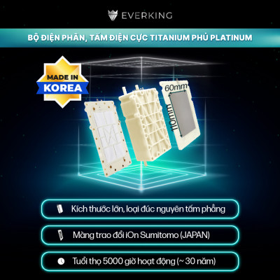 Máy Lọc Nước Điện Giải iON Kiềm EVERKING EKDeluxePlus-117 - Hàng Chính Hãng