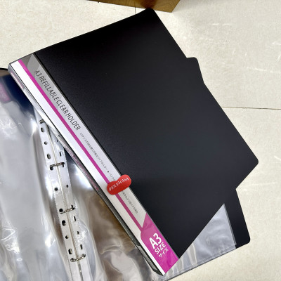 [ Kích Thước A3 ] Bìa Còng Nhẫn 2F5 Size  A3 Đựng Hồ Sơ Bản Vẽ Chống Thấm Nước Kèm 10 Tờ Bìa Lỗ A3 Dày Tiện Dụng Kidario