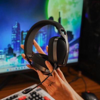 Tai nghe gaming on ear, tai nghe máy tính không dây Bluetooth chụp tai E-dra EH495W - Hàng chính hãng