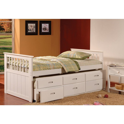 Giường Hộp 2 Tầng Gỗ Tự Nhiên  Nội Thất Juno Sofa ( Màu trắng ) 