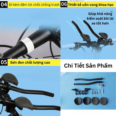 Tay Cầm Nghỉ Ngơi Gắn Ghi Đông Xe Đạp Thể Thao Đường Trường, Leo Núi Road bike, Chất Liệu Hợp Kim Nhôm Siêu Nhẹ