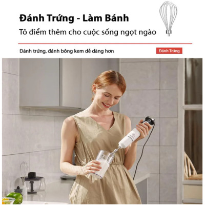 Máy xay sinh tố cầm tay 4 trong 1 kiêm bóc tỏi Morphy Richards MR6006 - HÀNG NHẬP KHẨU 