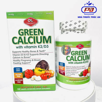 Combo Canxi + DHA cho bầu - Green Calcium Olympian Labs và Careline Fish Oil hỗ trợ xương, trí não cho mẹ và bé