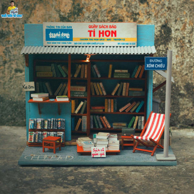 MÔ HÌNH SÀI GÒN TÍ HON - TIỆM SÁCH CŨ - AD05