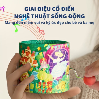 Hộp nhạc mini dây cót cho bé mideer Hand Crank Music Box