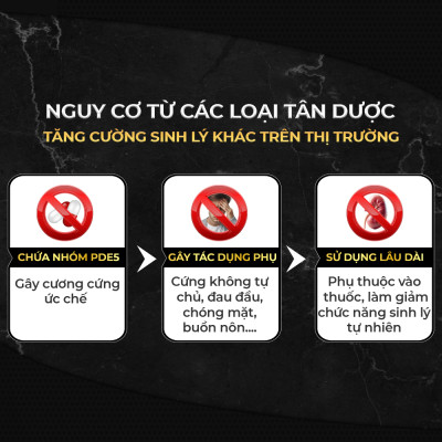 Viên uống phục hồi và tăng cường sức khỏe sinh lý nam giới Powergra Rino - Vỉ dùng thử 1 viên