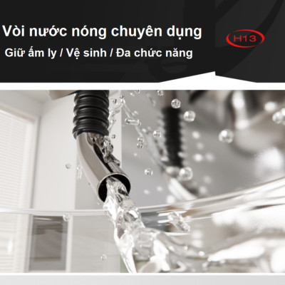 Máy pha cà phê Cappuccino, Ristretto, Espresso, Latte chuyên nghiệp thương hiệu Mỹ cao cấp HiBREW H13 - Hàng nhập khẩu