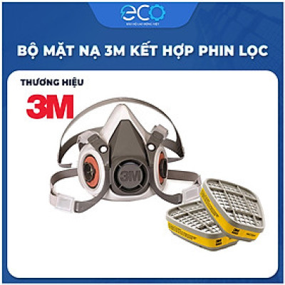 Bộ mặt nạ chống hóa chất 3M 6100/6200 + Phin lọc 3M 6003 - Mặt nạ bảo vệ hô hấp