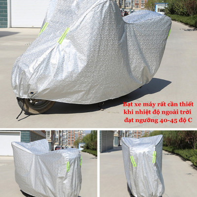 Bạt Phủ Áo Trùm Xe Máy Vải Dù Che Mưa Nắng Thời Tiết Khắc Nghiệt Loại Lớn Cho Dòng Xe Tay Ga - Xe Số Thông Dụng MINIIN
