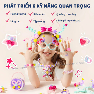 Kẽm nhung làm hoa, kẹp tóc handmade Mideer Chenille Stem Craft Collection