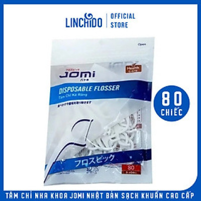 Tăm chỉ nha khoa JOMI Nhật Bản sạch khuẩn cao cấp Gói 80 chiếc
