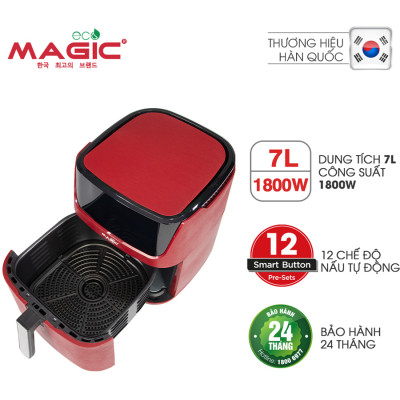 Nồi chiên không dầu điện tử kết hợp nướng Magic Eco AC-123 7L - Hàng chính hãng