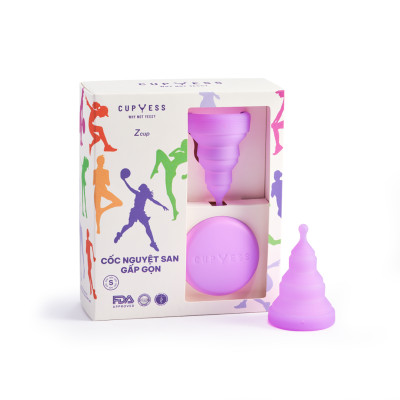 COMBO Cốc nguyệt san Cup Yess chính hãng – Gấp gọn Z Cup cỡ S (15ml) & Tiêu chuẩn S Cup cỡ S (30ml)