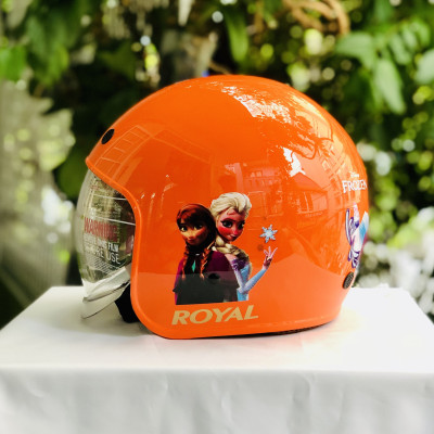 Nón bảo hiểm trẻ em 34 có kính âm, mũ xe máy chính hãng Royal M139 KID cho trẻ em có vòng đầu 48-52cm