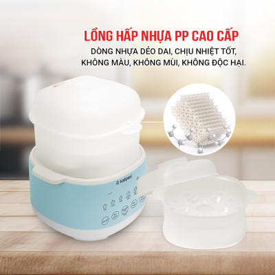 Nồi nấu chậm, nồi chưng yến, nồi hấp đa năng Kalpen SK2 dung tích 1L, hàng chính hãng