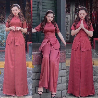 ĐỒ LAM ĐI CHÙA BỘ CỔ TÀU  trang nhã giản dị kín đáo