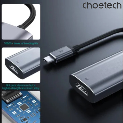 Cáp chuyển đổi Choetech HUB-H16 Type C sang HDMI 8K60Hz  (hàng chính hãng)