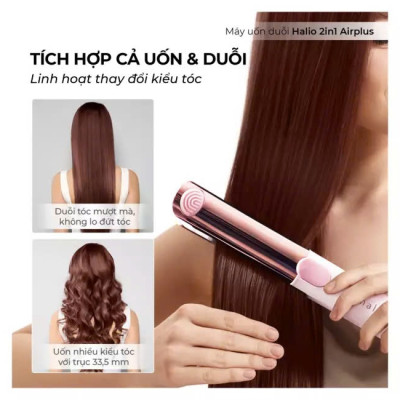 Máy Uốn Duỗi Tạo Kiểu Halio 2 In 1 Airplus Hair Styler - Hàng Chính Hãng