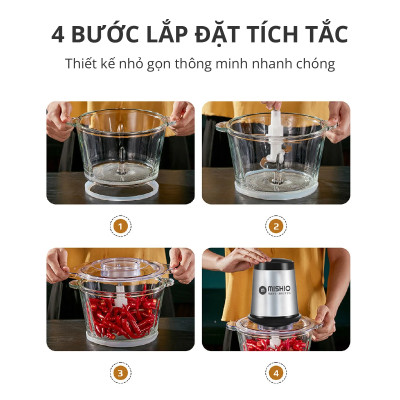 Máy xay thịt đa năng Mishio MK-135 1,8L - Hàng chính hãng