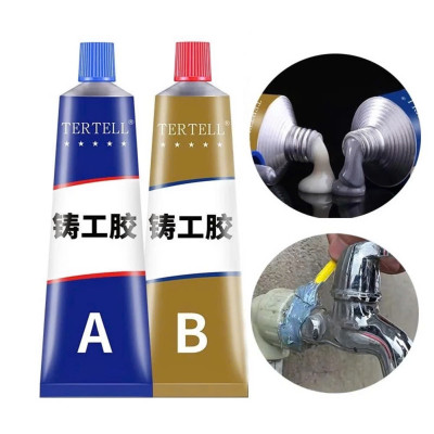 Bộ 2 Lọ Keo AB 100g Dán Sắt Kim Loại Đa Năng Siêu Dính – Bịt Lỗ Thủng Chịu Nhiệt, Chịu Lực Cao