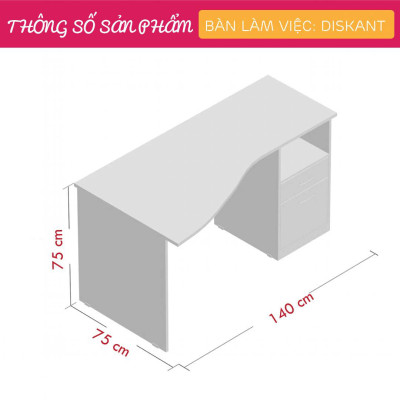 Bàn Học Cho Bé Thiết Kế Đẹp SMLIFE Diskant