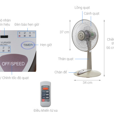 QUẠT LỬNG KDK P30KH Hàng chính hãng