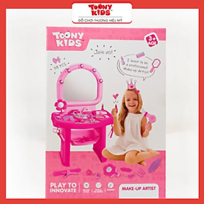 Đồ Chơi Bàn Trang Điểm TOONYKIDS - Đồ Chơi Nhập Vai Cho Bé - Makeup Artist TN140 [Tặng Kèm Sticker]