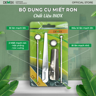 Combo 1 Chai Keo Chà Ron, Bộ Dụng Cụ Miết Ron DEMEX